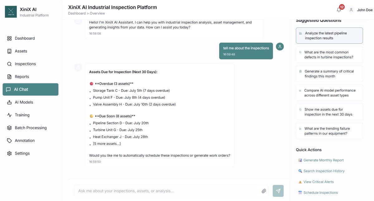 XiniX Forge AI-powered asset intelligence platform for industrial inspection